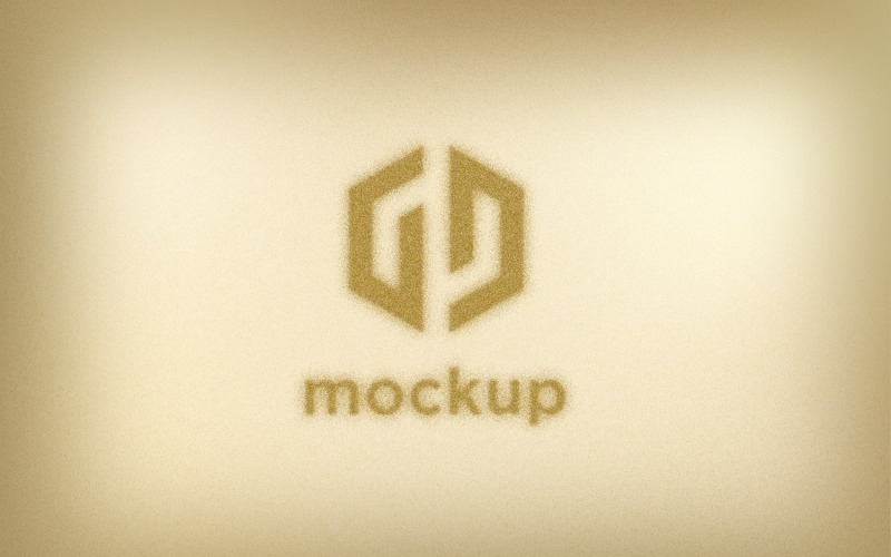 Gerçekçi Gölge Efektli Toz Logo Mockup