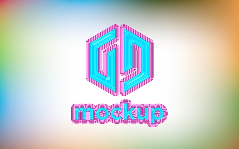 Mockup de logotipo de gelatina con efectos de sombra