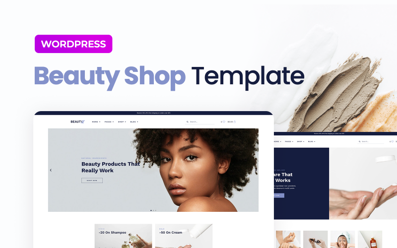 Beautyx – Zestaw szablonów do sklepu kosmetycznego