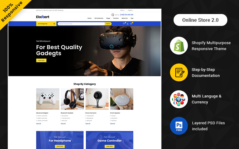 Elomart - Elettronica e gadget Shopify Responsive Theme