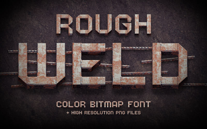 Grovsvets - Färg Bitmap Font