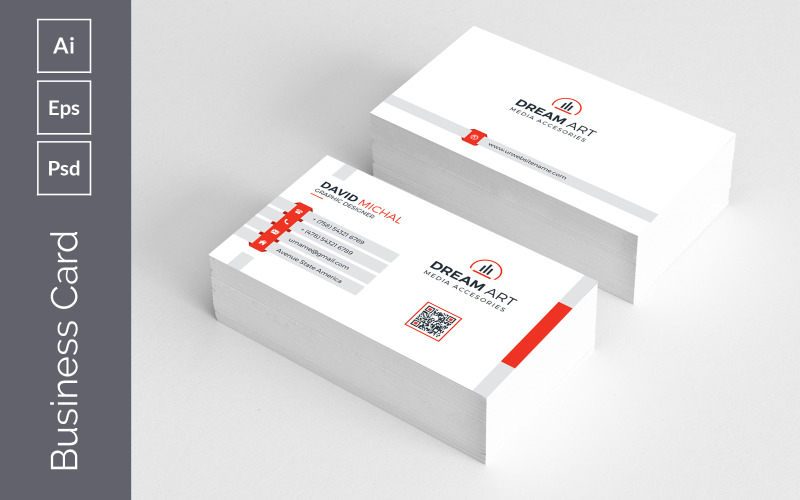 Modèle de carte de visite simple et propre