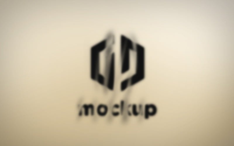 Modèle de maquette de logo flou
