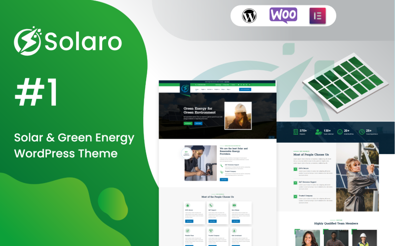 Solaro - Tema WordPress per energia solare ed energia verde