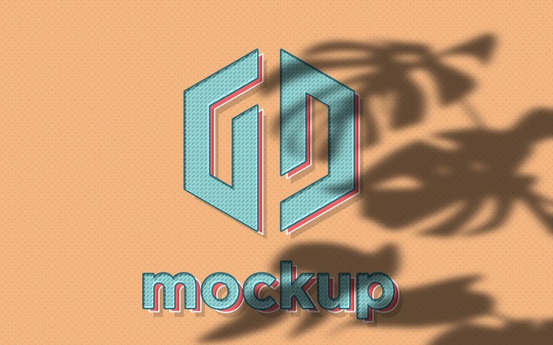 Yaprak Gölge Efektleri ile Benzersiz Logo Mockup