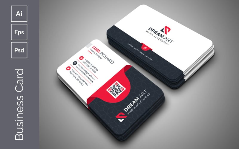 Abstract Corporate Business Card Template - TemplateMonster