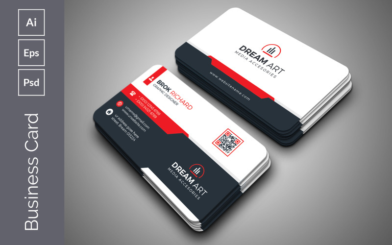Corporate Color Business Card Template - TemplateMonster