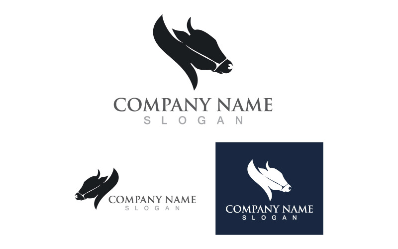 Cow Head Template Logo Vector  V4