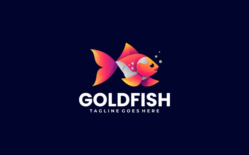 Goldfish Gradient Colorful Logo Style