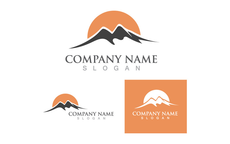 Paysage Montagne Logo Vecteur V1