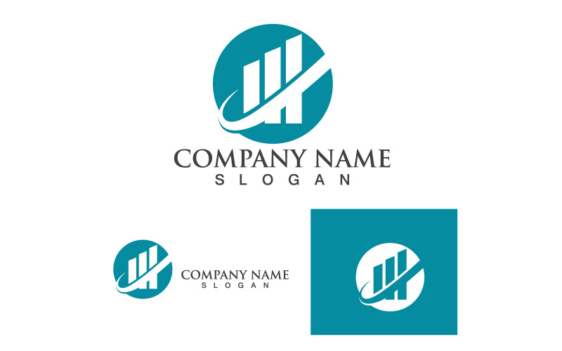 Vecteur de logo de finance d'entreprise V7