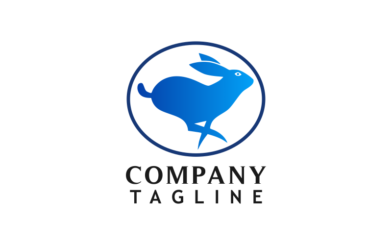 Conception de logo personnalisé de vitesse de lapin