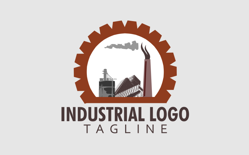Industriell symbollogotypdesign för industrier