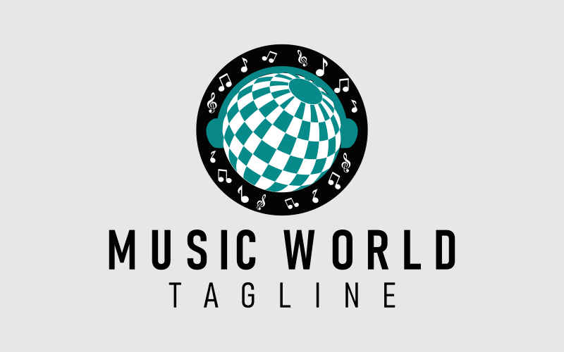 Kreatives Logo-Design der Musikwelt
