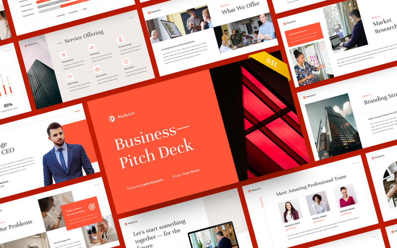 Pitchslide - Business Pitch Deck Google Slide Template
