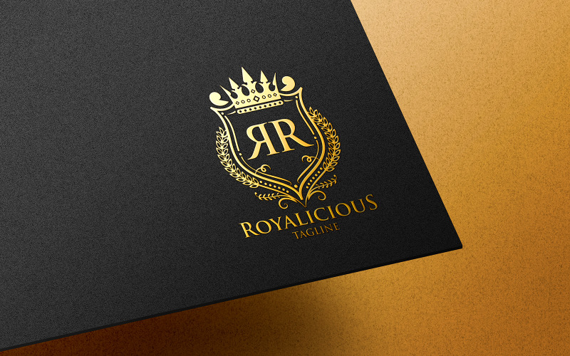 Royalicious - litera R luksusowy szablon logo