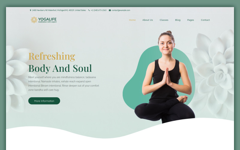 Téma WordPress Yogalife – jóga a meditace