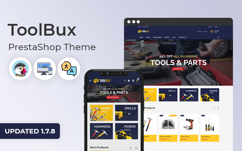 ToolBux - 工具和硬件响应式 Prestashop 主题