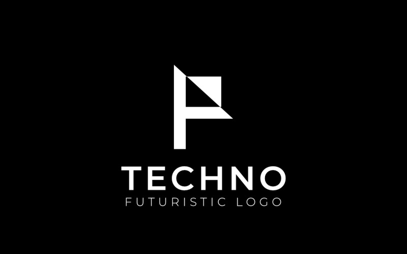 Logotipo de la letra P abstracta dinámica