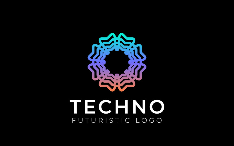Gradyan Çiçek Teknoloji Logosu