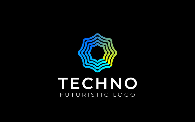 Gradyan Çizgisi Teknoloji Logosu