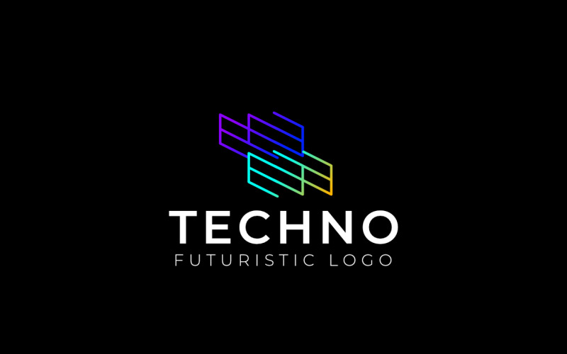 Logotipo futurista del monograma XS