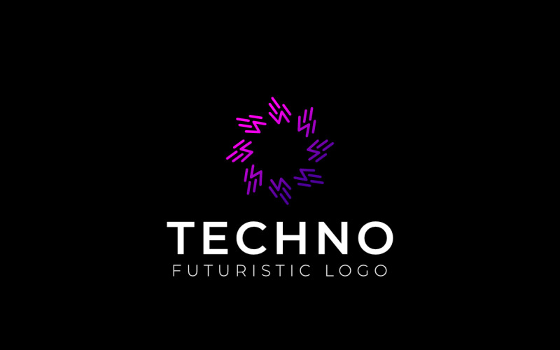 Logo Dynamic Line Tech Púrpura