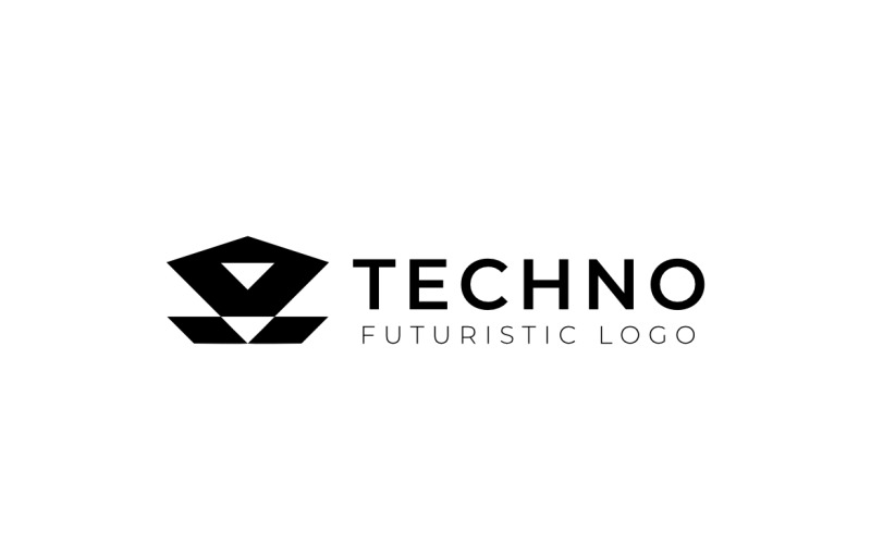 Logotipo abstracto plano de tecnología dinámica