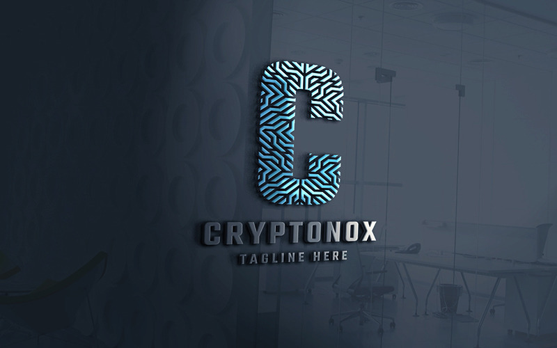 Logotipo profesional de la letra C de Cryptonox