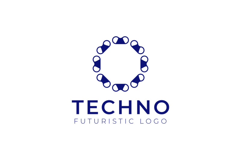 Logotipo Plano Dinâmico de Marca Abstrata