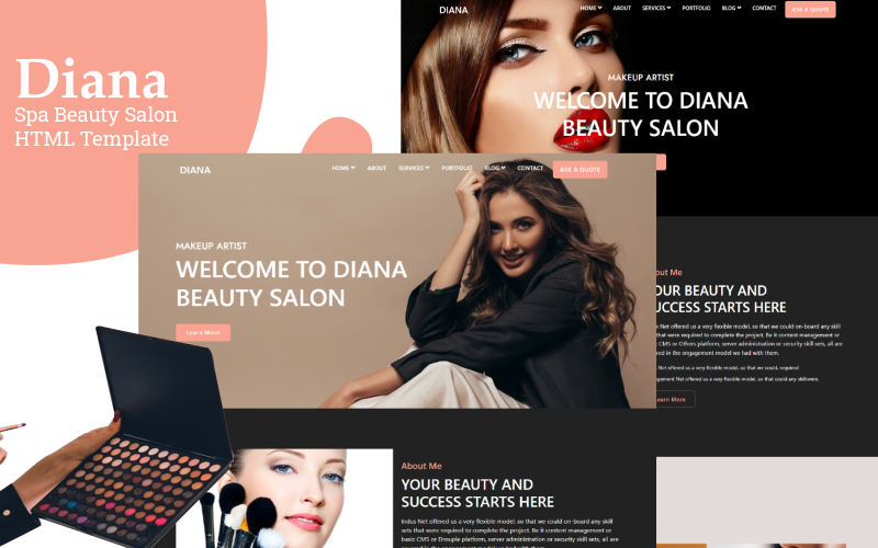 Diana - HTML-sjabloon voor spa schoonheidssalon