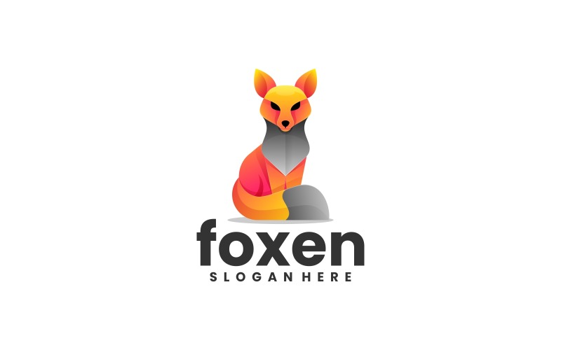 Fox Gradyan Renkli Logo Tasarımı