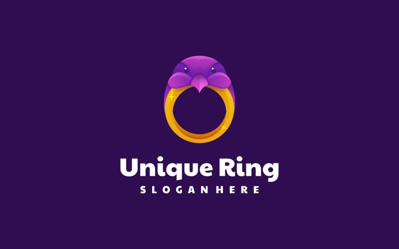 Modello di logo sfumato ad anello