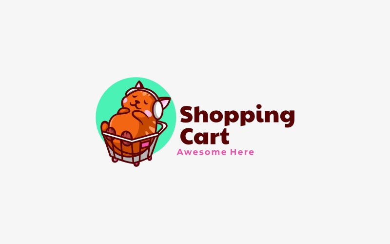 Shopping-Cartoon-Logo-Stil