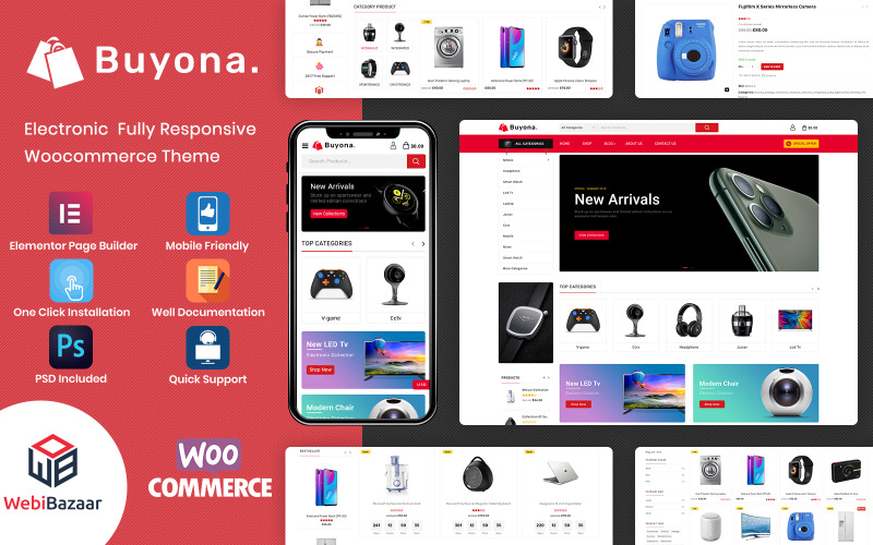 Buyona - багатоцільова електронна тема WooCommerce
