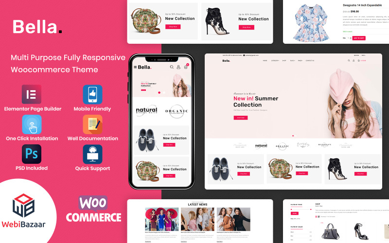 Bella - 时尚电子商务商店 WooCommerce 主题