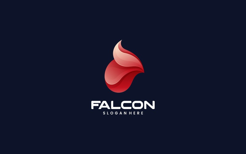 Création de Logo Vectoriel Falcon Gradient