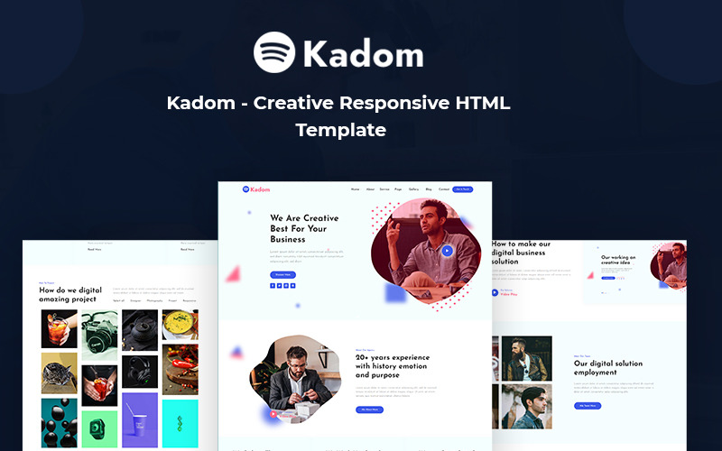 Kadom – Kreatív reszponzív webhelysablon