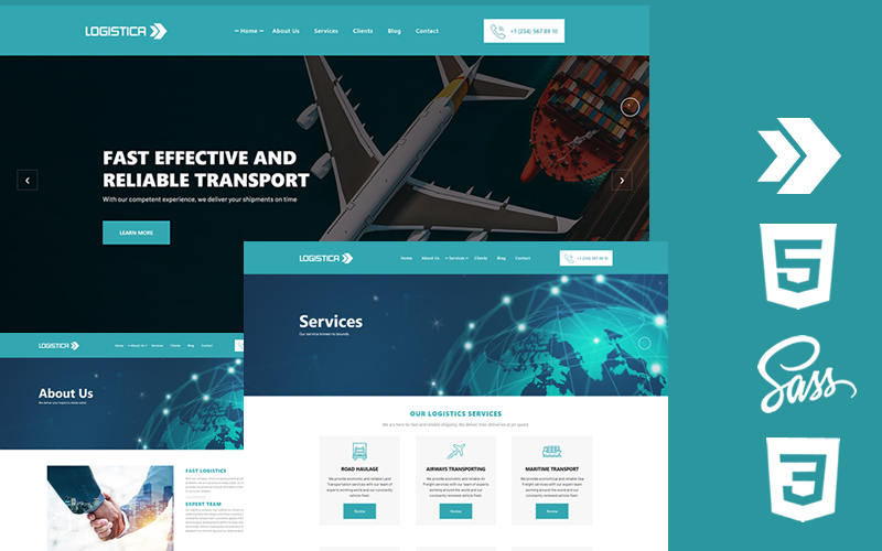 Logistica HTML5 Css3 thema website sjabloon