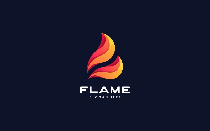 Vektorové Logo Flame Gradient
