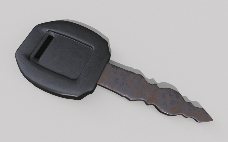 Járműkulcs Low-poly 3D modell