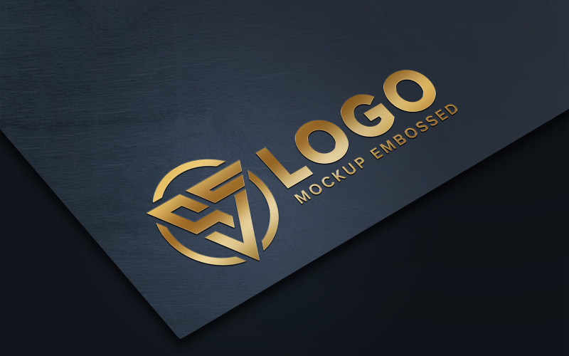 Luxusní perspektivní zlaté Logo Mockup Cloth Psd šablona