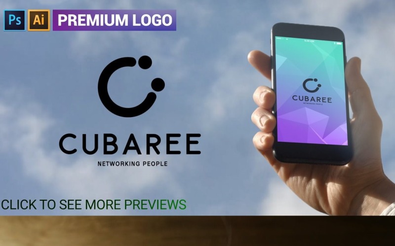 Modello di logo della lettera C premium