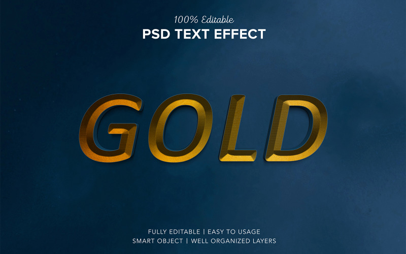 Paquete de efectos de texto dorado Premium Psd