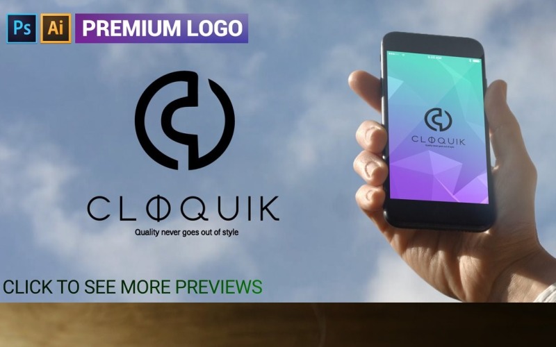 Премиум Шаблон логотипа CLOQUIK C Letter