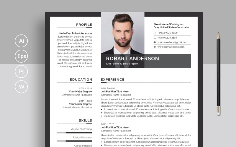 Professzionális Word önéletrajz/Cv sablon