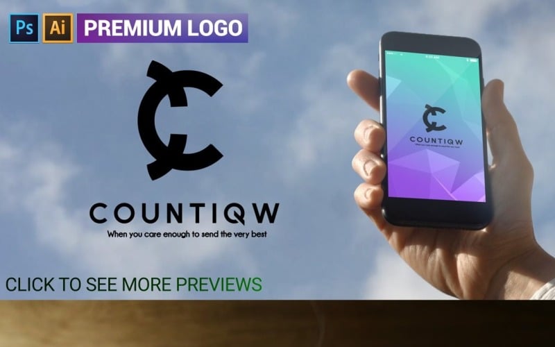 Szablon Logo Premium COUNTIQW C Letter
