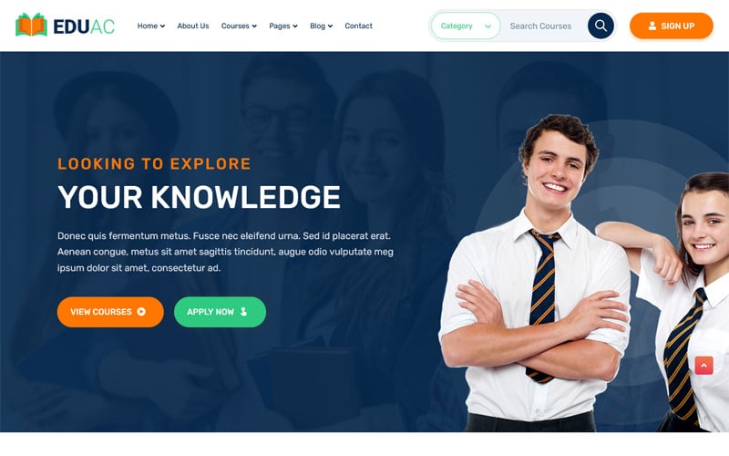 Eduac - Plantilla HTML de educación en línea