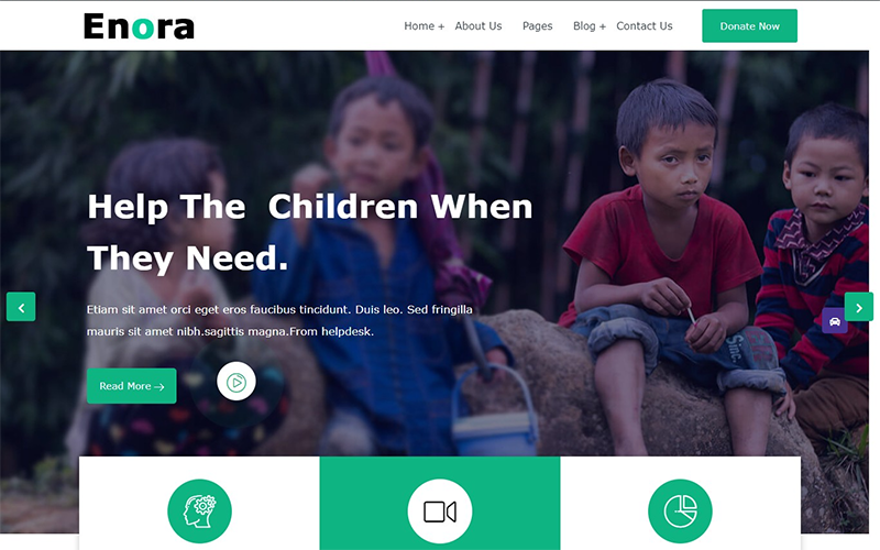 Enora - Thème WordPress pour organismes de bienfaisance et à but non lucratif