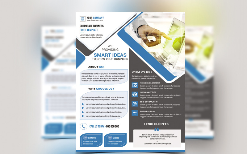 Flyer d'entreprise A4 Modèle d'identité d'entreprise